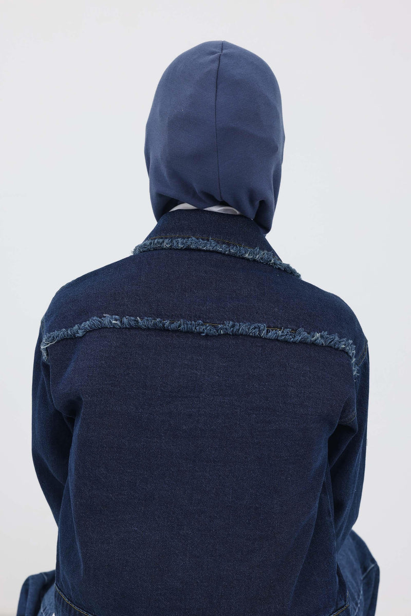 Cross-Stitch Design Inner Turban Bonnet for Women, One-Size Inner Turban Bonnet for Women, Simple Ribbed Winter Hijab Turban Bonnet,TB-4RB