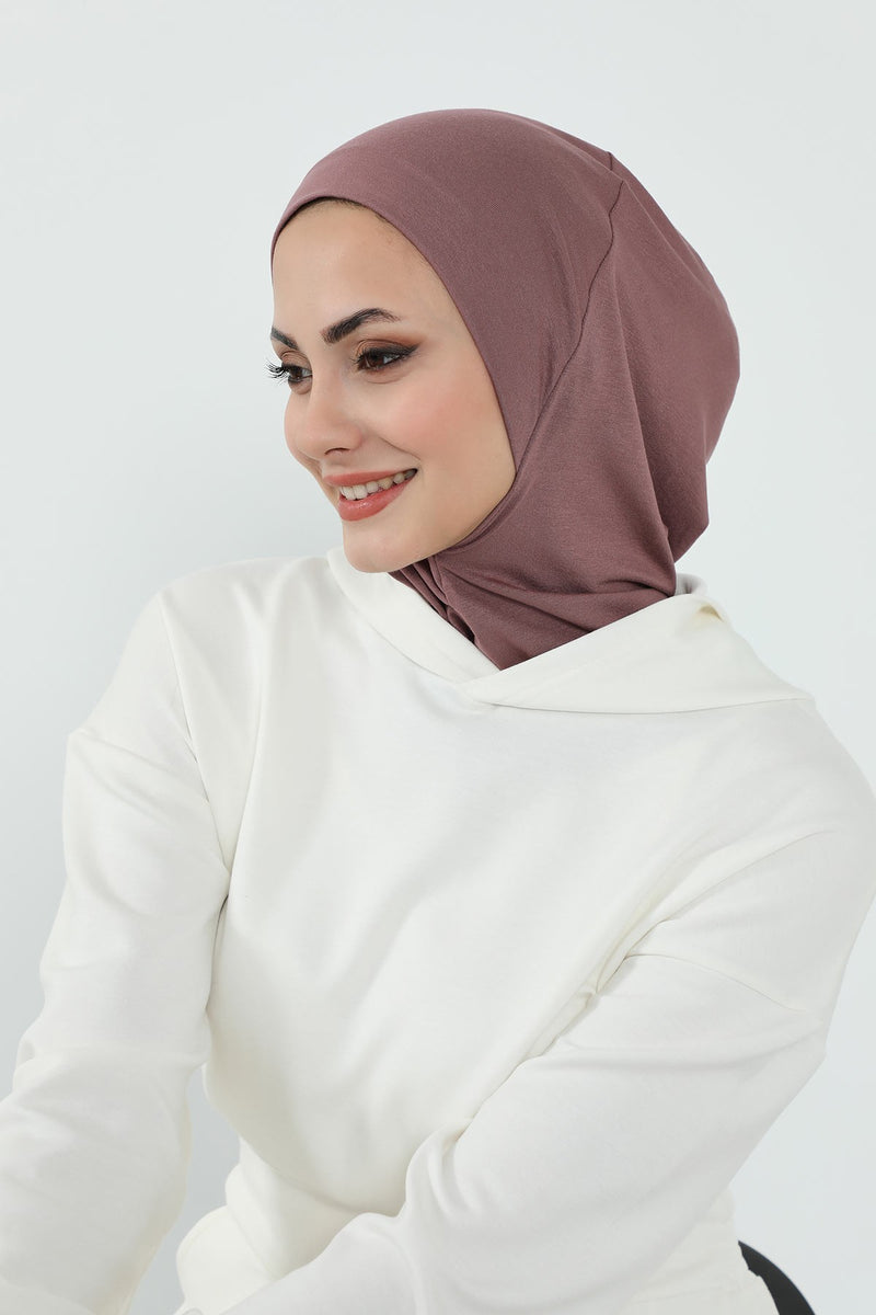 Detachable Visor Cotton Turban for Women Strech Head Wrap Combed Cotton Stylish One-Size Cap,B-82