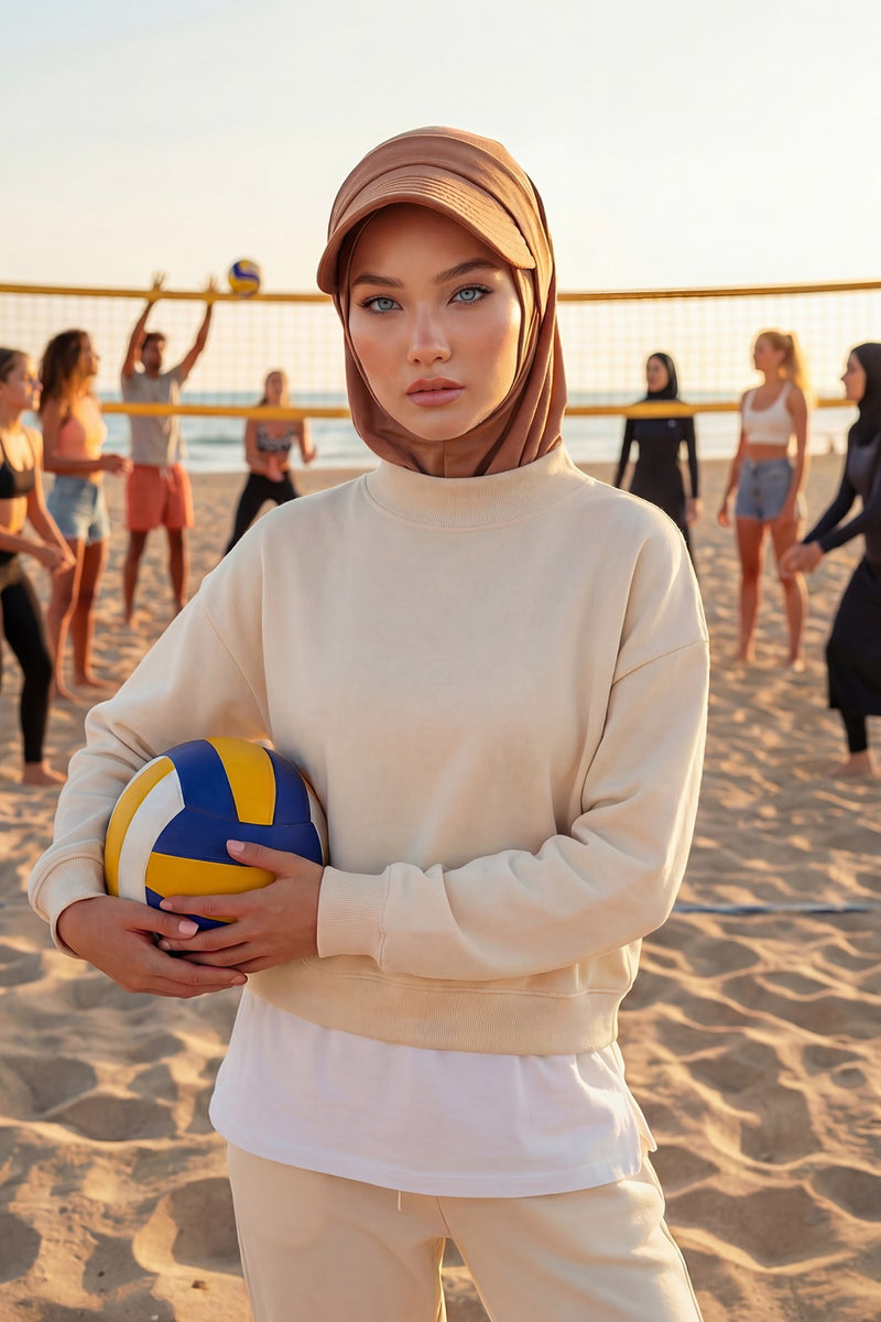 Detachable Visor Cotton Turban for Women Strech Head Wrap Combed Cotton Stylish One-Size Cap,B-82