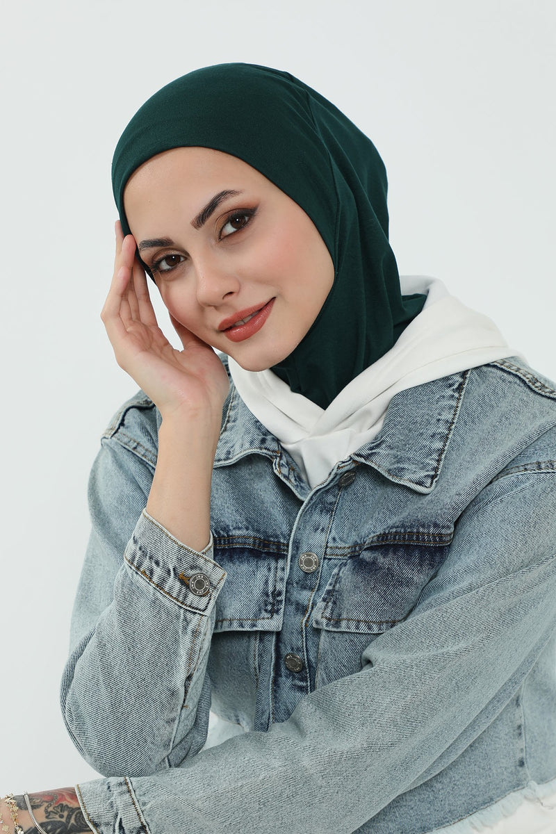 Detachable Visor Cotton Turban for Women Strech Head Wrap Combed Cotton Stylish One-Size Cap,B-82