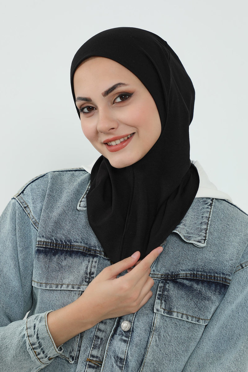 Detachable Visor Cotton Turban for Women Strech Head Wrap Combed Cotton Stylish One-Size Cap,B-82