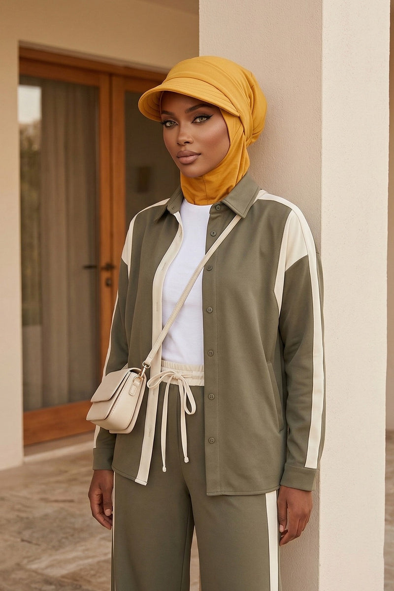 Detachable Visor Cotton Turban for Women Strech Head Wrap Combed Cotton Stylish One-Size Cap,B-82
