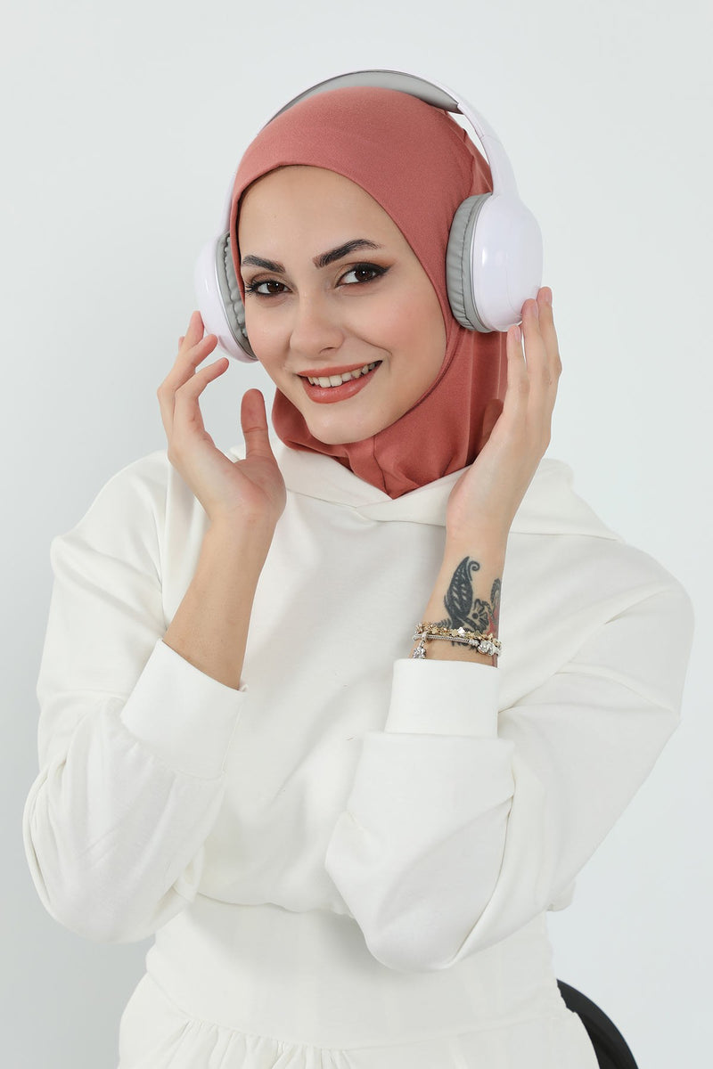 Detachable Visor Cotton Turban for Women Strech Head Wrap Combed Cotton Stylish One-Size Cap,B-82