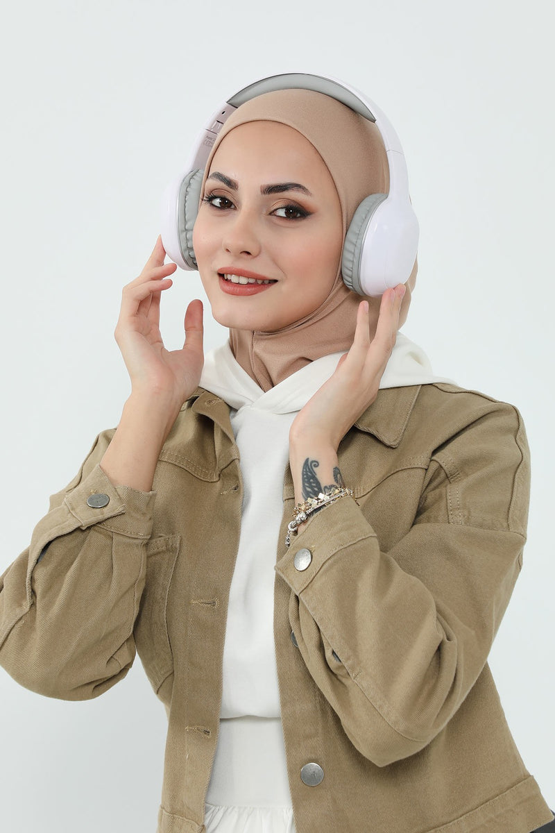 Detachable Visor Cotton Turban for Women Strech Head Wrap Combed Cotton Stylish One-Size Cap,B-82