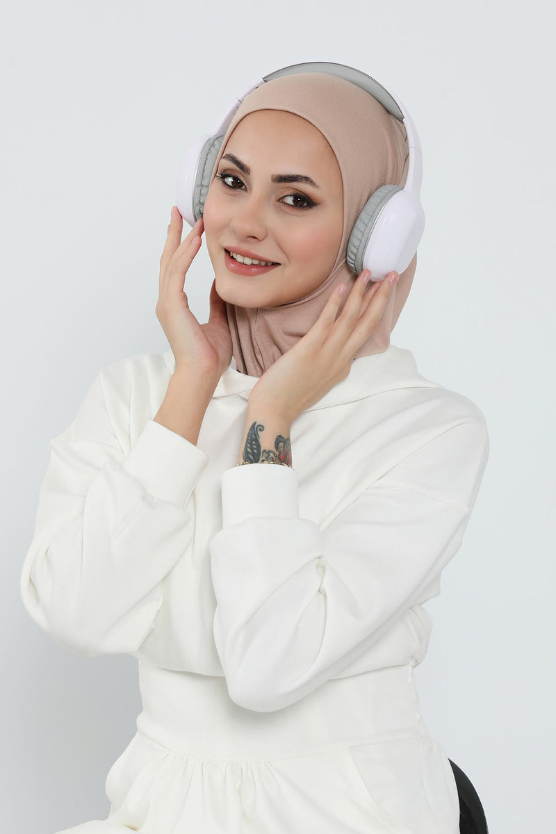 Detachable Visor Cotton Turban for Women Strech Head Wrap Combed Cotton Stylish One-Size Cap,B-82