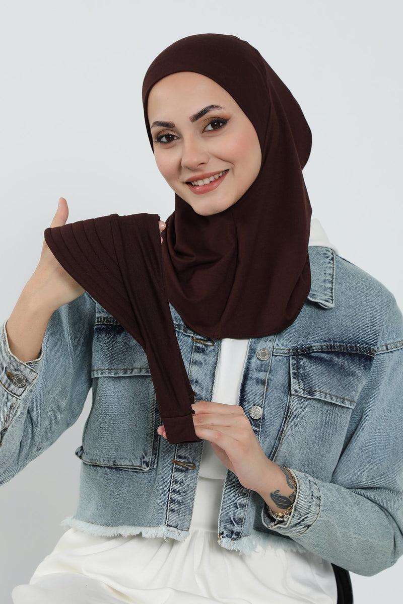 Detachable Visor Cotton Turban for Women Strech Head Wrap Combed Cotton Stylish One-Size Cap,B-82