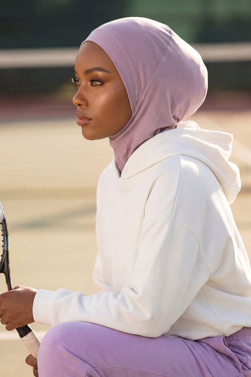 Detachable Visor Cotton Turban for Women Strech Head Wrap Combed Cotton Stylish One-Size Cap,B-82 Lilac