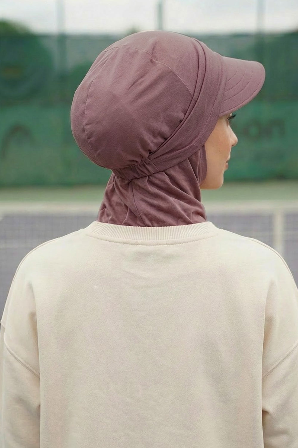 Detachable Visor Cotton Turban for Women Strech Head Wrap Combed Cotton Stylish One-Size Cap,B-82 Dusty Rose