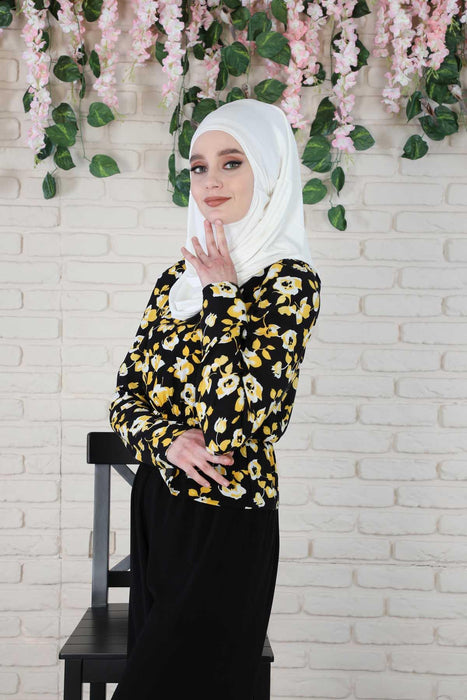 Easy to Wear Instant Turban Scarf for Women, Plain Color Turban Hijab Headwrap for Daily Use, Comfortable Modest Fashion Hijab Design,B-33