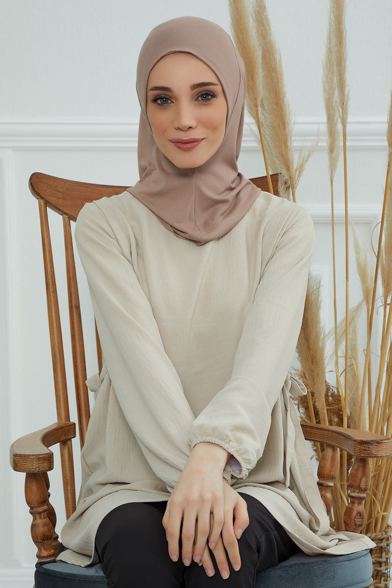 غطاء رأس حجاب سهل الارتداء للنساء، غطاء عمامة داخلي عملي، غطاء رأس حجاب سريع الارتداء، غطاء رأس جاهز للحجاب تحت القبعة، TB-5