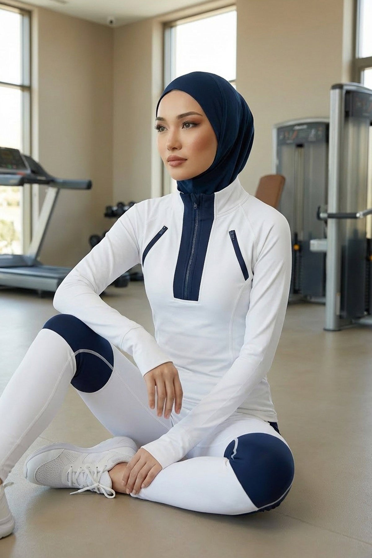 Easy Wear Instant Turban Bonnet for Women, Practical Inner Turban Cap, Quick Wear Instant Hijab Bonnet, Ready Hijab Head Wrap Under Cap,TB-5 Navy Blue