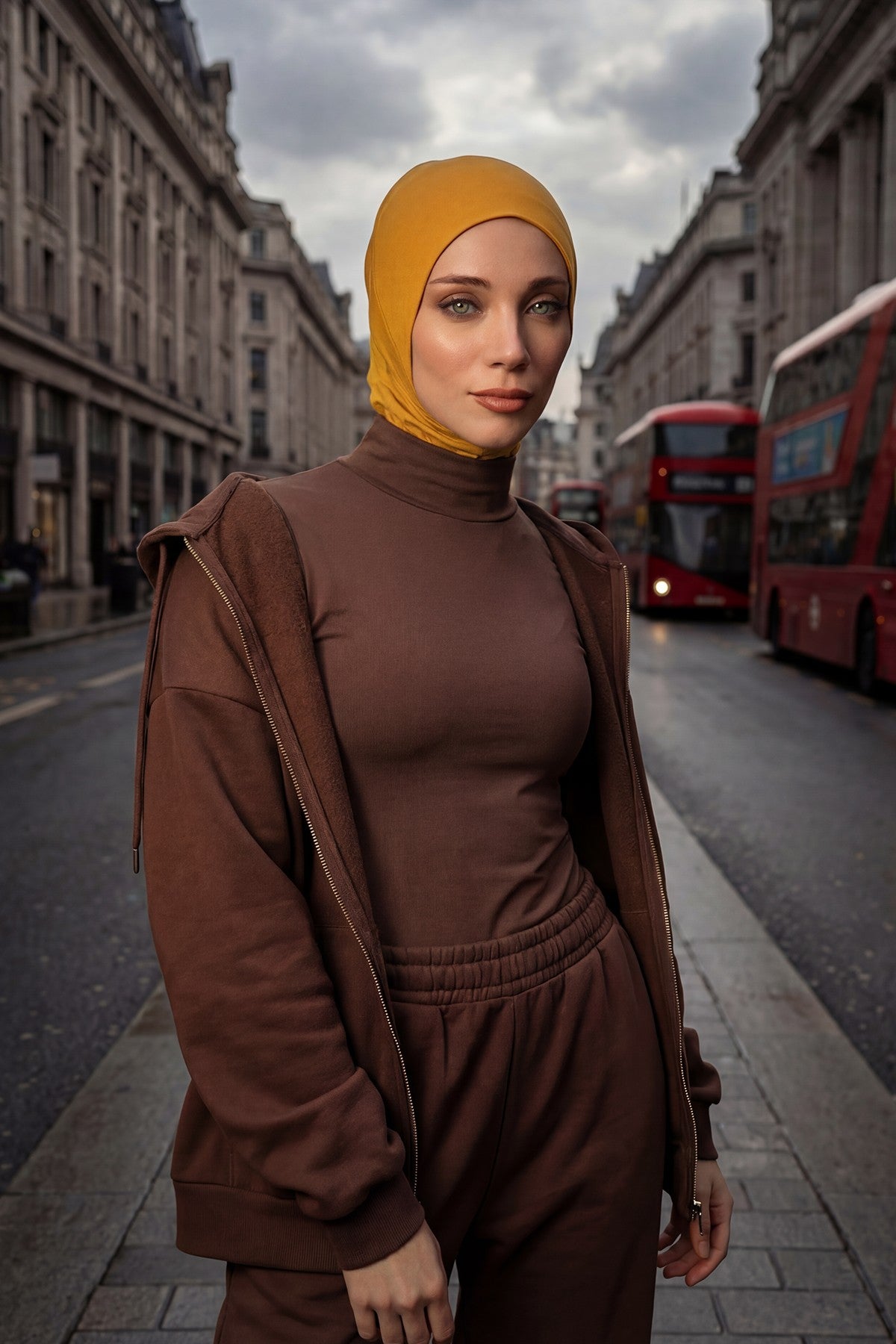 Easy Wear Instant Turban Bonnet for Women, Practical Inner Turban Cap, Quick Wear Instant Hijab Bonnet, Ready Hijab Head Wrap Under Cap,TB-5 Mustard Yellow