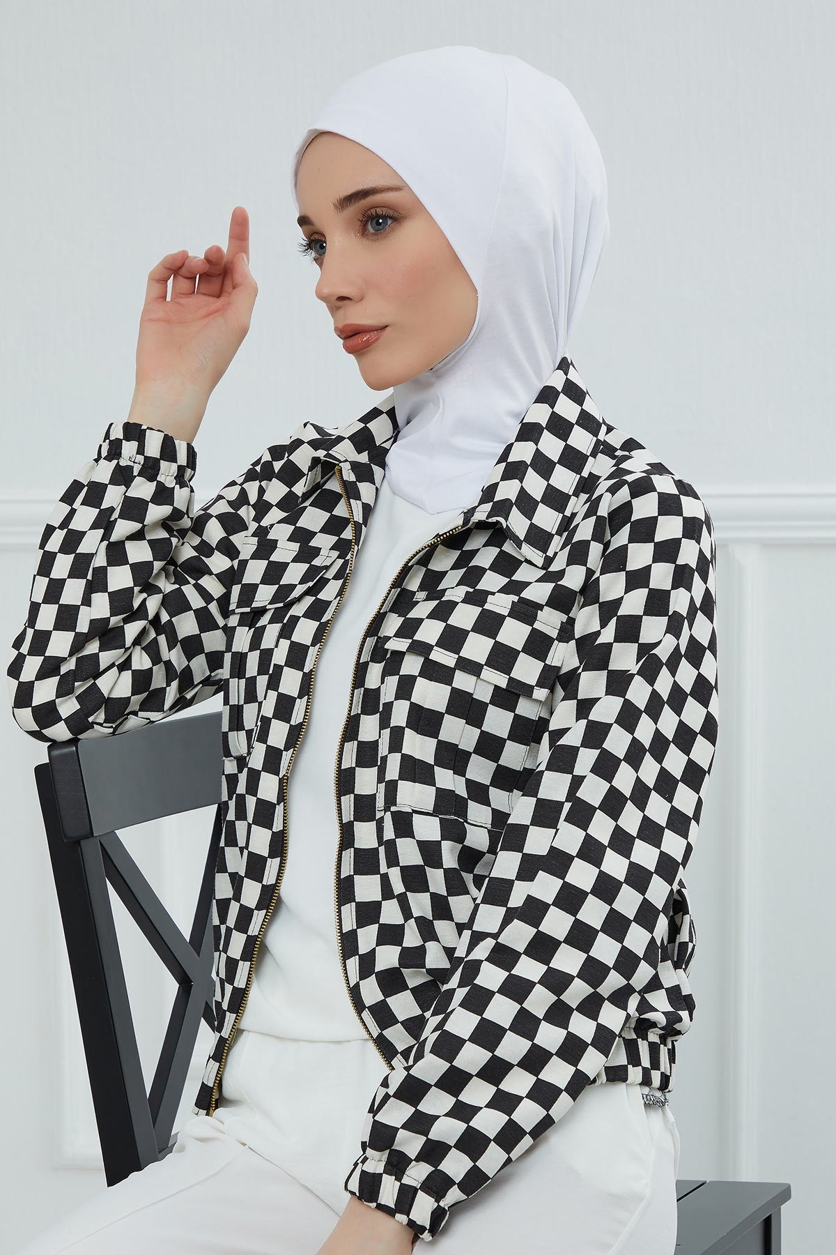 Easy Wear Instant Turban Bonnet for Women, Practical Inner Turban Cap, Quick Wear Instant Hijab Bonnet, Ready Hijab Head Wrap Under Cap,TB-5 White