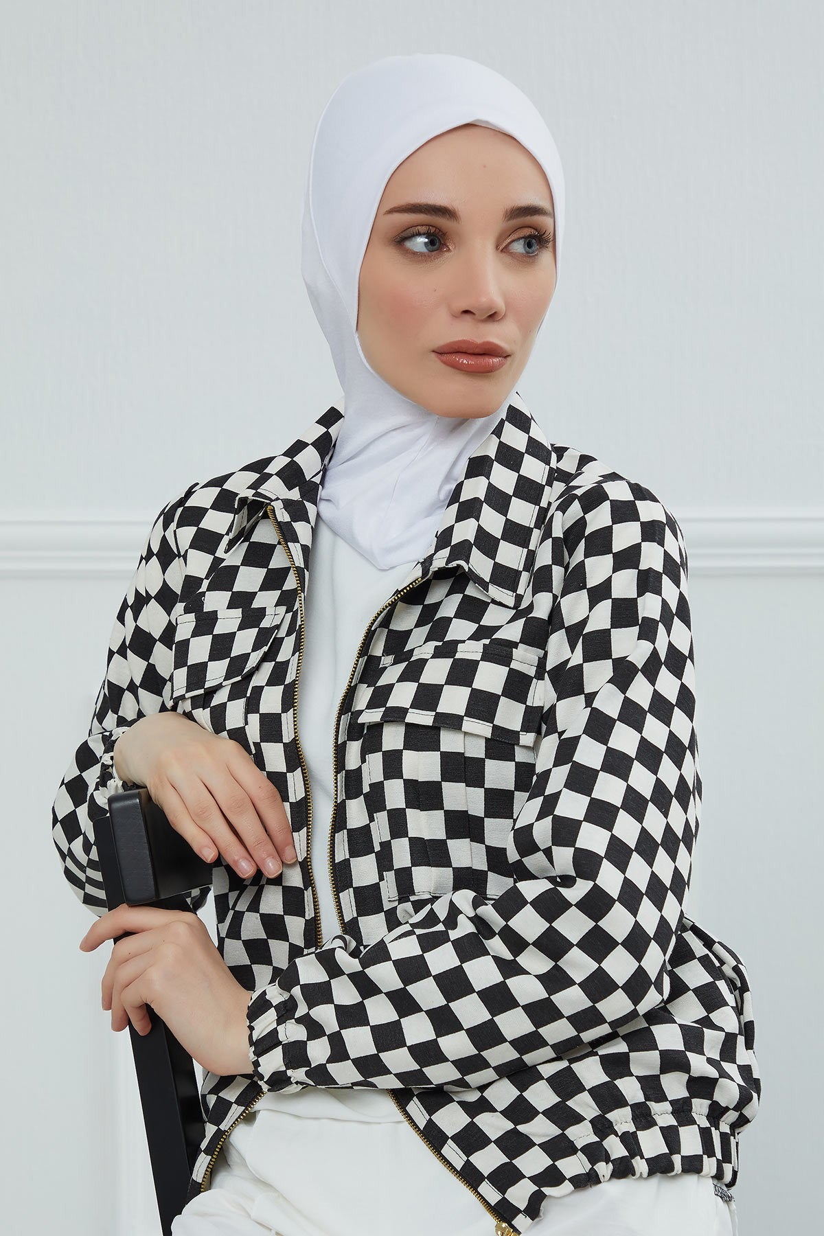 Easy Wear Instant Turban Bonnet for Women, Practical Inner Turban Cap, Quick Wear Instant Hijab Bonnet, Ready Hijab Head Wrap Under Cap,TB-5 White