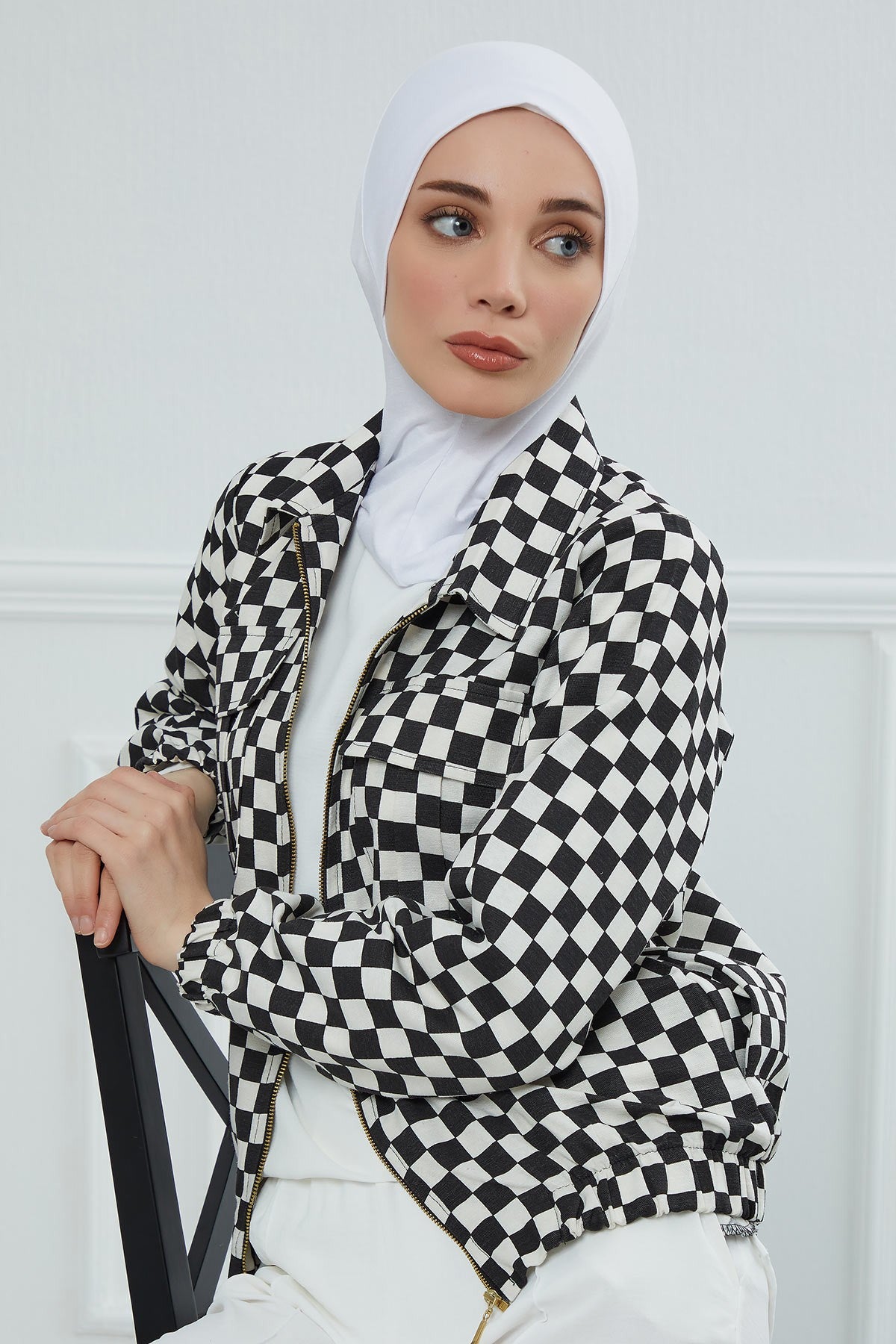 Easy Wear Instant Turban Bonnet for Women, Practical Inner Turban Cap, Quick Wear Instant Hijab Bonnet, Ready Hijab Head Wrap Under Cap,TB-5 White
