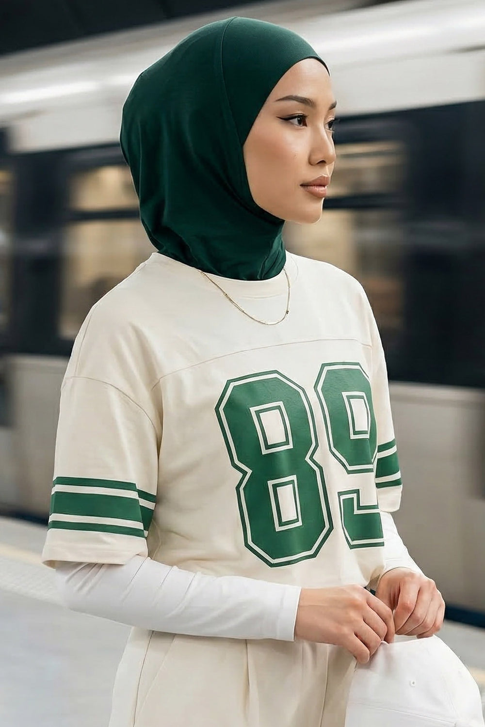 Easy Wear Instant Turban Bonnet for Women, Practical Inner Turban Cap, Quick Wear Instant Hijab Bonnet, Ready Hijab Head Wrap Under Cap,TB-5 Green