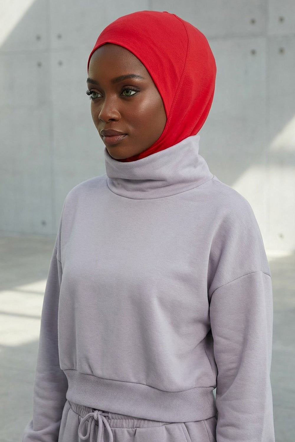 Easy Wear Instant Turban Bonnet for Women, Practical Inner Turban Cap, Quick Wear Instant Hijab Bonnet, Ready Hijab Head Wrap Under Cap,TB-5 Red
