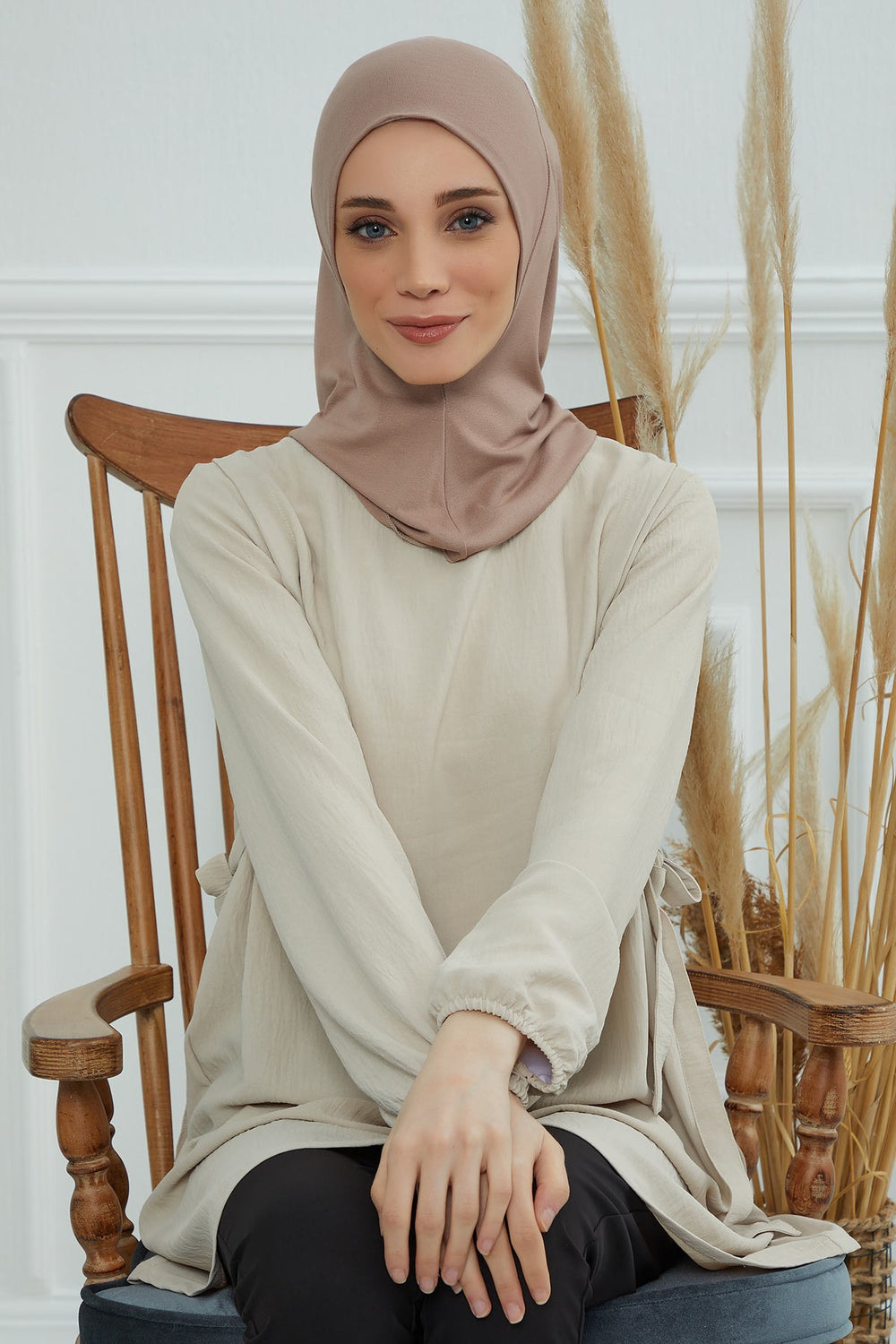 Easy Wear Instant Turban Bonnet for Women, Practical Inner Turban Cap, Quick Wear Instant Hijab Bonnet, Ready Hijab Head Wrap Under Cap,TB-5 Mink