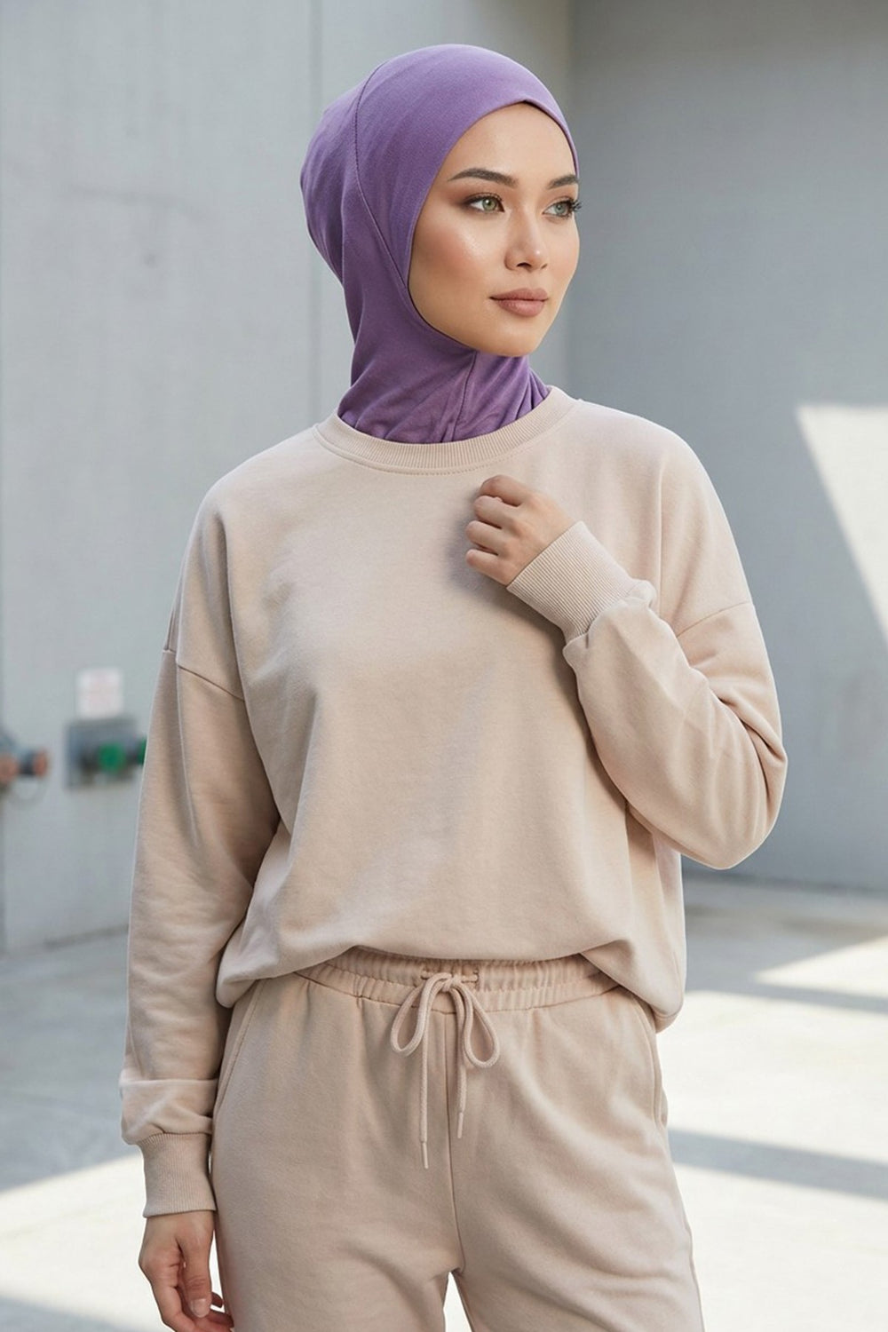 Easy Wear Instant Turban Bonnet for Women, Practical Inner Turban Cap, Quick Wear Instant Hijab Bonnet, Ready Hijab Head Wrap Under Cap,TB-5 Purple 2