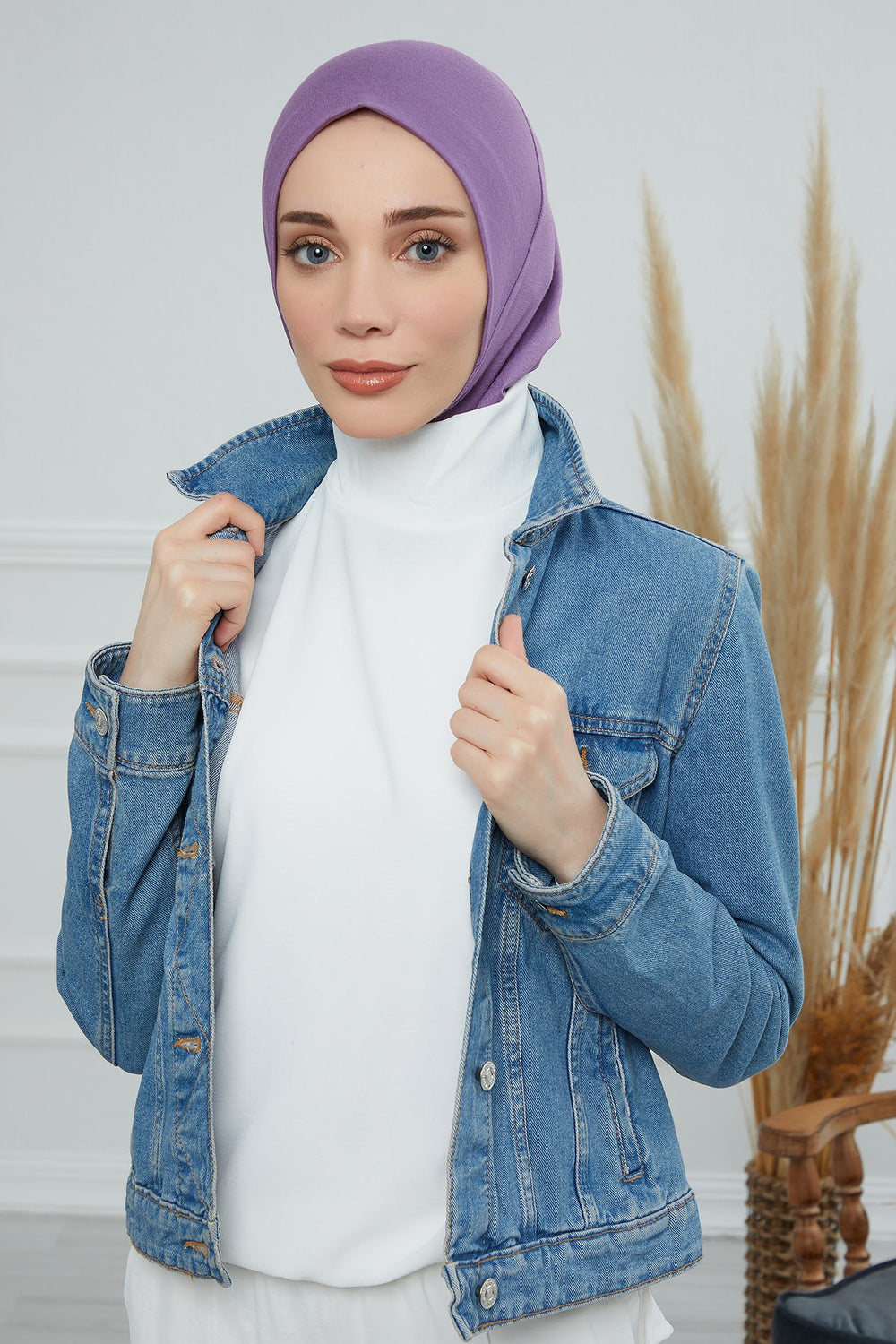 Easy Wear Instant Turban Bonnet for Women, Practical Inner Turban Cap, Quick Wear Instant Hijab Bonnet, Ready Hijab Head Wrap Under Cap,TB-5 Purple 2