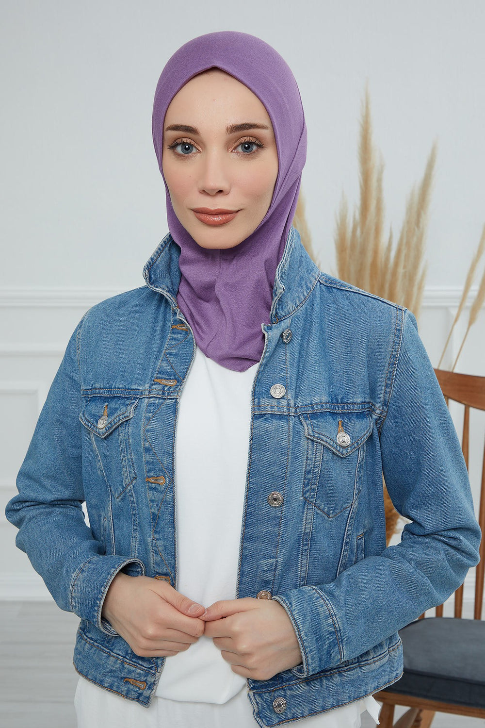Easy Wear Instant Turban Bonnet for Women, Practical Inner Turban Cap, Quick Wear Instant Hijab Bonnet, Ready Hijab Head Wrap Under Cap,TB-5 Purple 2