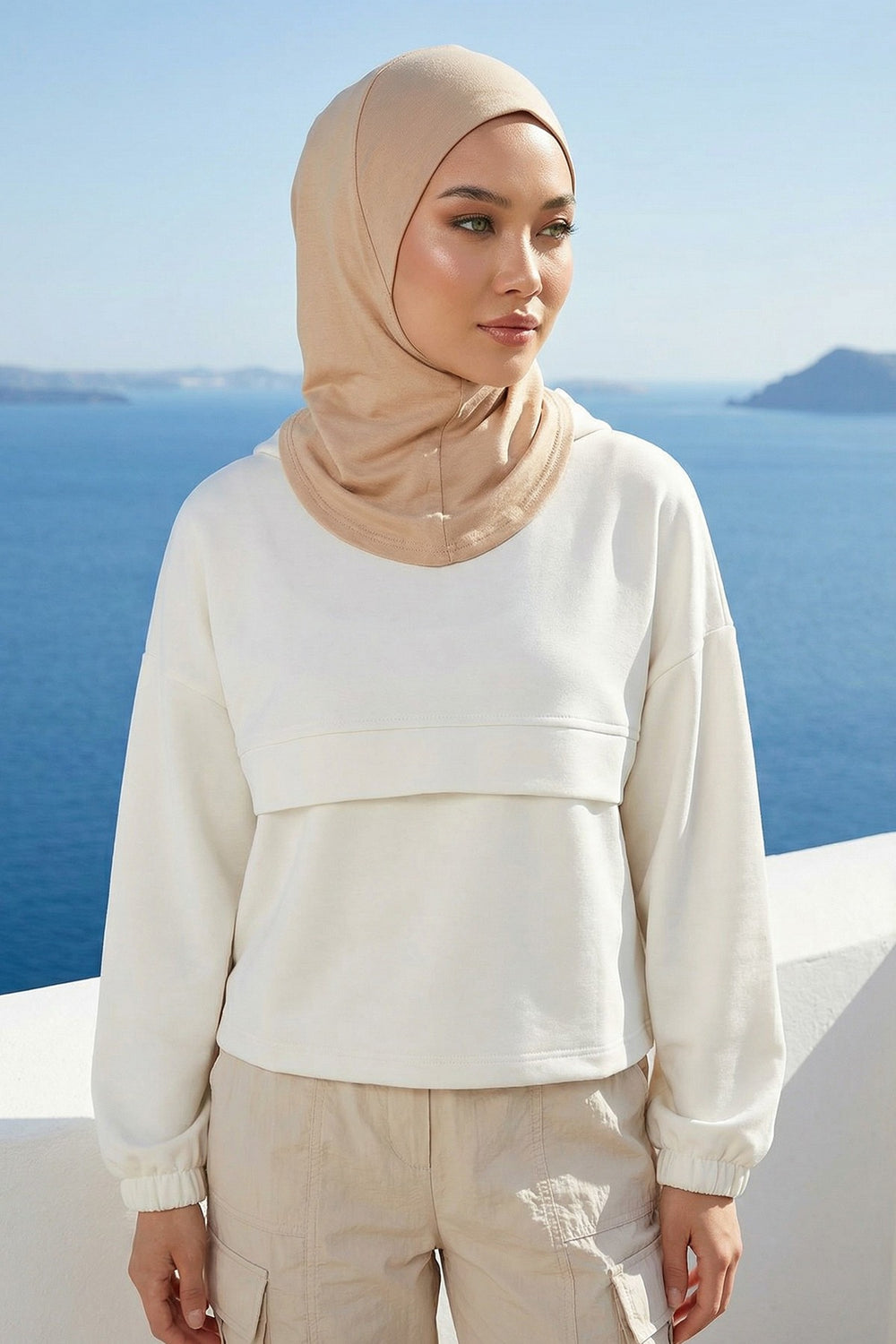 Easy Wear Instant Turban Bonnet for Women, Practical Inner Turban Cap, Quick Wear Instant Hijab Bonnet, Ready Hijab Head Wrap Under Cap,TB-5 Sand Brown