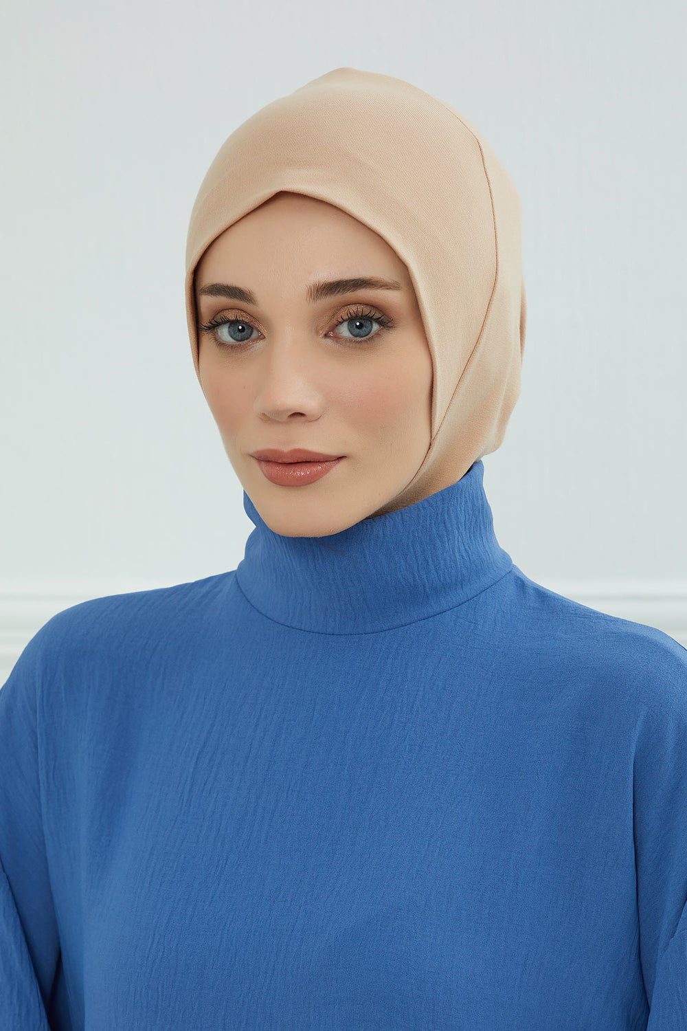 Easy Wear Instant Turban Bonnet for Women, Practical Inner Turban Cap, Quick Wear Instant Hijab Bonnet, Ready Hijab Head Wrap Under Cap,TB-5 Sand Brown