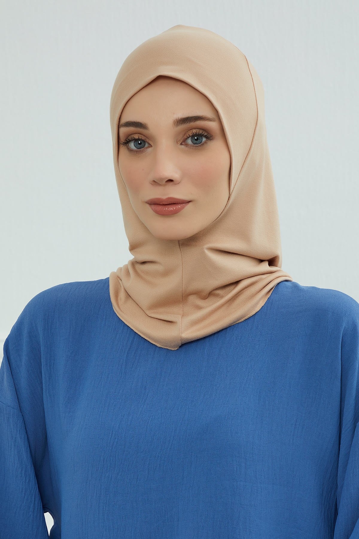 Easy Wear Instant Turban Bonnet for Women, Practical Inner Turban Cap, Quick Wear Instant Hijab Bonnet, Ready Hijab Head Wrap Under Cap,TB-5 Sand Brown