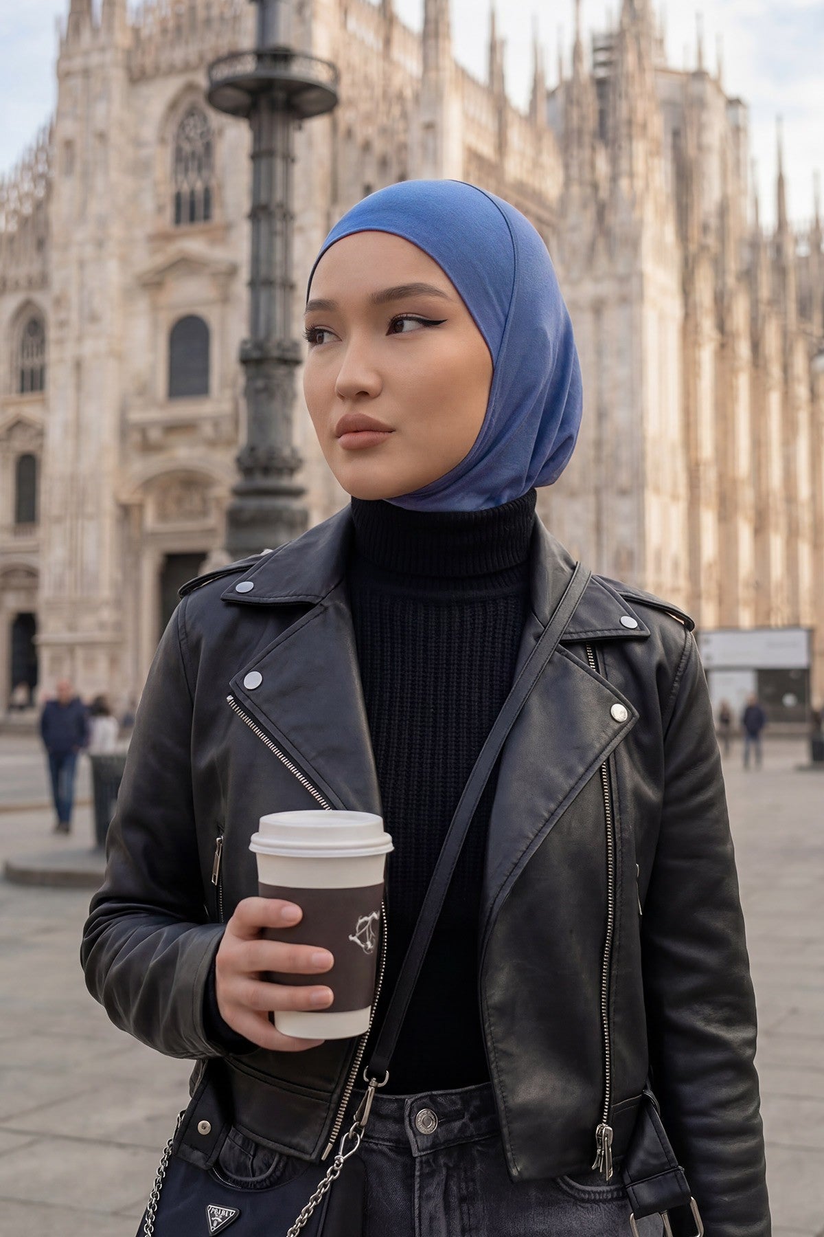 Easy Wear Instant Turban Bonnet for Women, Practical Inner Turban Cap, Quick Wear Instant Hijab Bonnet, Ready Hijab Head Wrap Under Cap,TB-5 İndigo