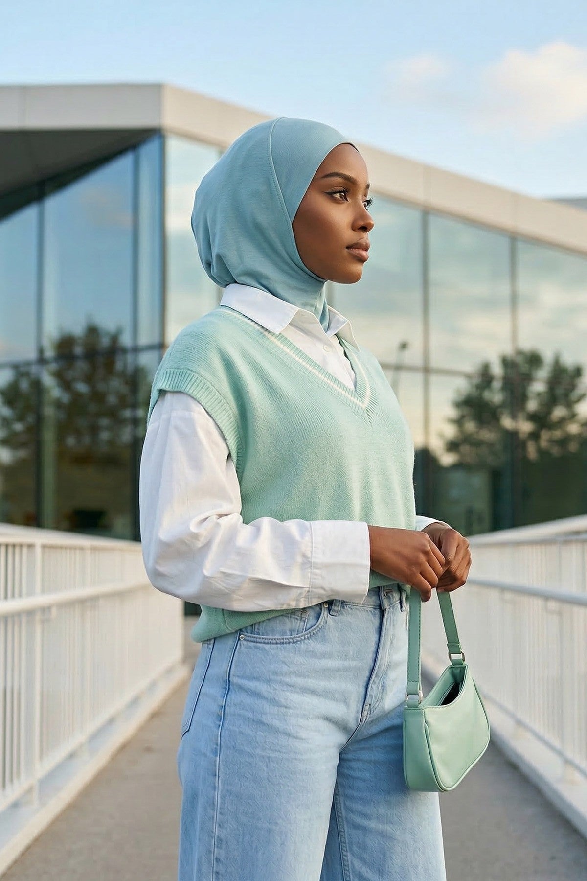 Easy Wear Instant Turban Bonnet for Women, Practical Inner Turban Cap, Quick Wear Instant Hijab Bonnet, Ready Hijab Head Wrap Under Cap,TB-5 Dark Mint