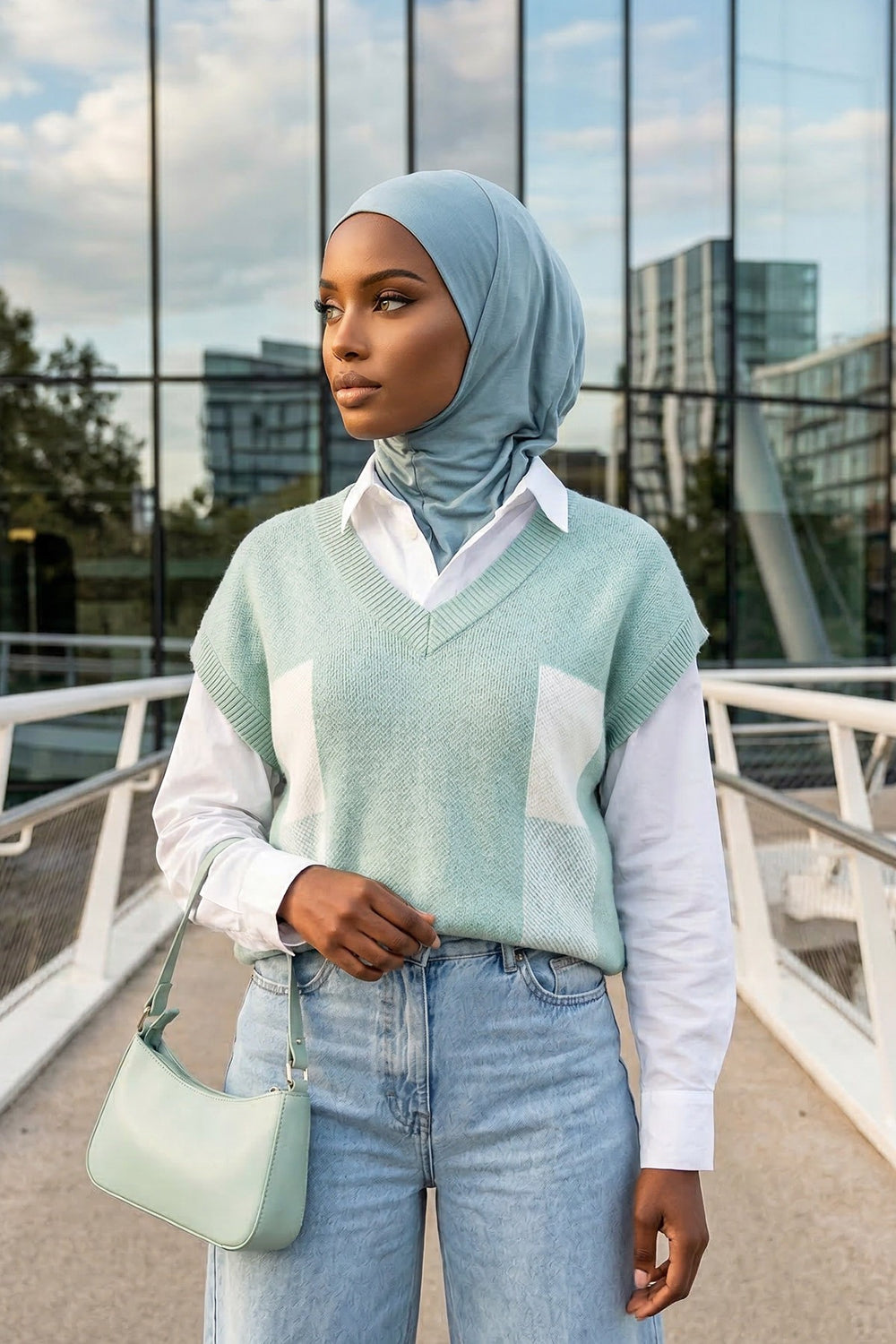 Easy Wear Instant Turban Bonnet for Women, Practical Inner Turban Cap, Quick Wear Instant Hijab Bonnet, Ready Hijab Head Wrap Under Cap,TB-5 Dark Mint