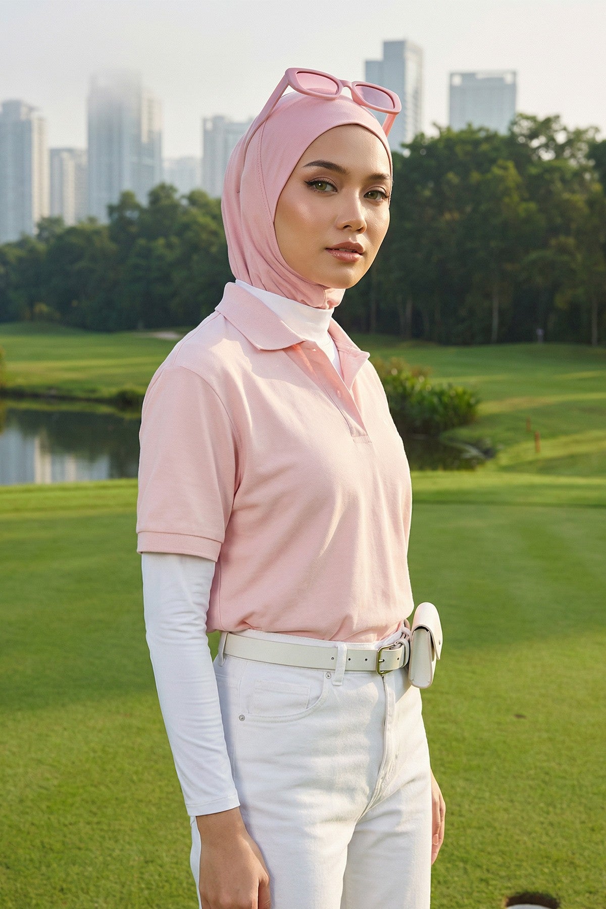 Easy Wear Instant Turban Bonnet for Women, Practical Inner Turban Cap, Quick Wear Instant Hijab Bonnet, Ready Hijab Head Wrap Under Cap,TB-5 Powder