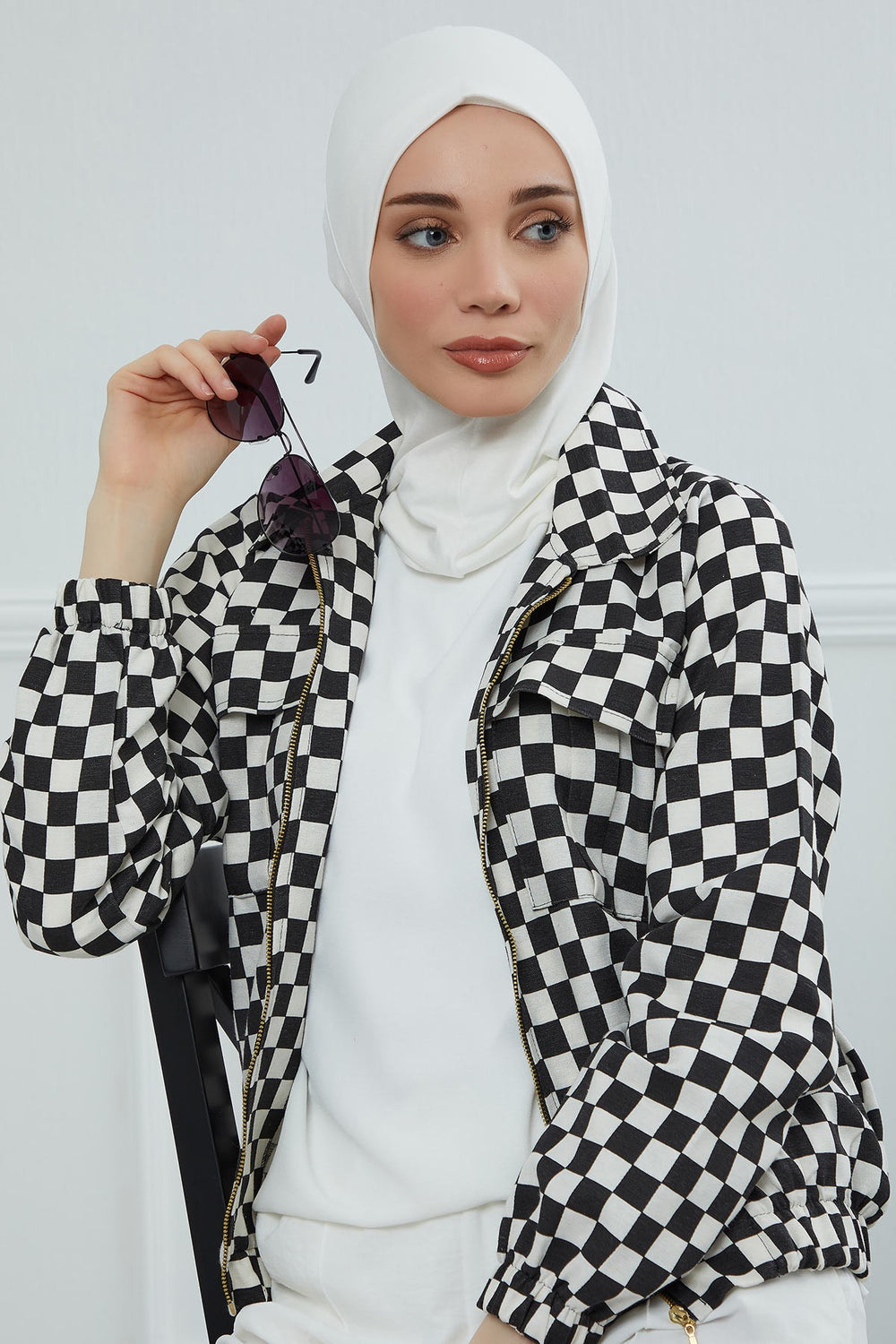 Easy Wear Instant Turban Bonnet for Women, Practical Inner Turban Cap, Quick Wear Instant Hijab Bonnet, Ready Hijab Head Wrap Under Cap,TB-5 Ivory