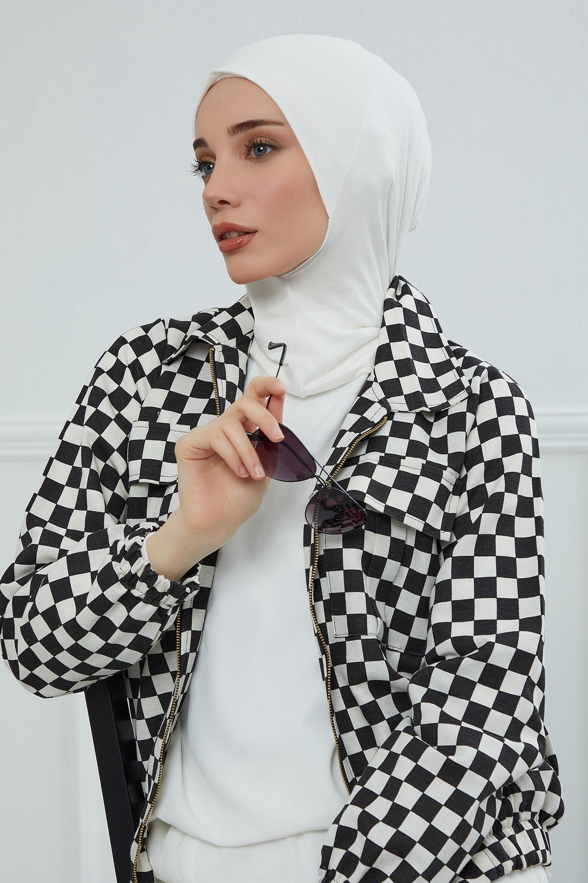 Easy Wear Instant Turban Bonnet for Women, Practical Inner Turban Cap, Quick Wear Instant Hijab Bonnet, Ready Hijab Head Wrap Under Cap,TB-5 Ivory