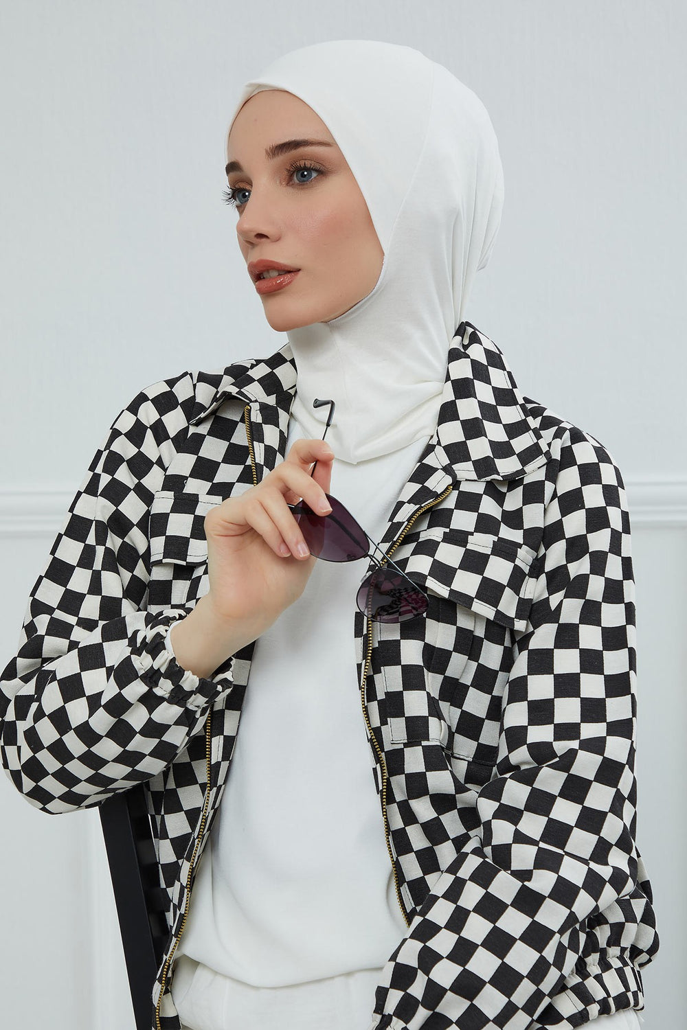 Easy Wear Instant Turban Bonnet for Women, Practical Inner Turban Cap, Quick Wear Instant Hijab Bonnet, Ready Hijab Head Wrap Under Cap,TB-5 Ivory