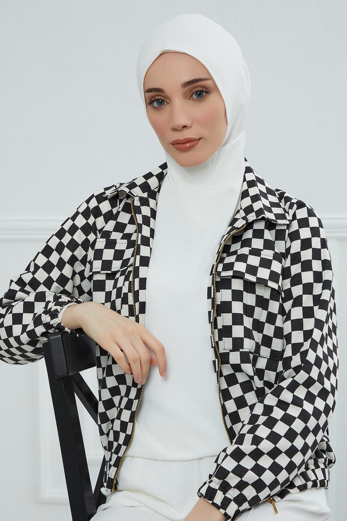 Easy Wear Instant Turban Bonnet for Women, Practical Inner Turban Cap, Quick Wear Instant Hijab Bonnet, Ready Hijab Head Wrap Under Cap,TB-5 Ivory