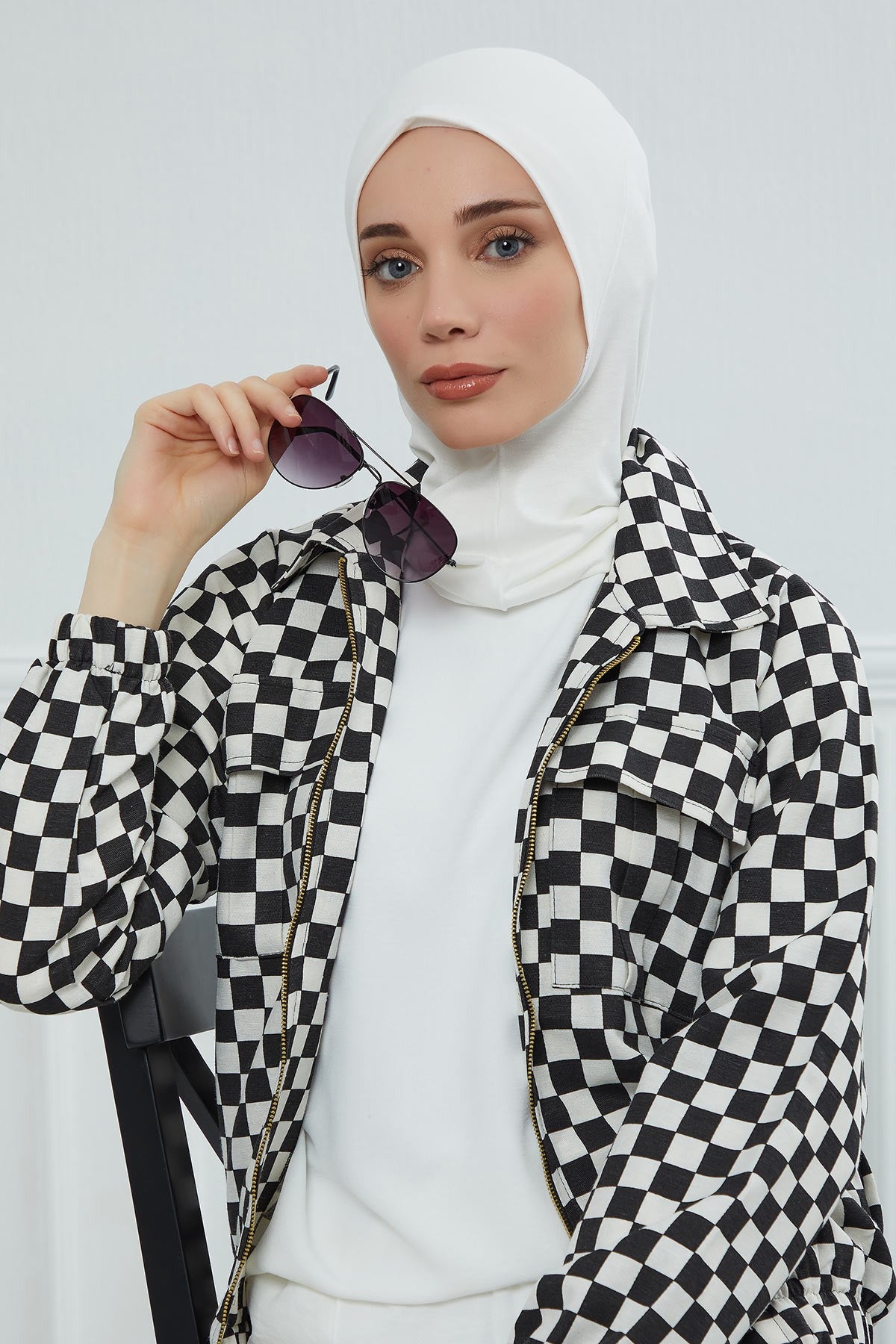 Easy Wear Instant Turban Bonnet for Women, Practical Inner Turban Cap, Quick Wear Instant Hijab Bonnet, Ready Hijab Head Wrap Under Cap,TB-5 Ivory