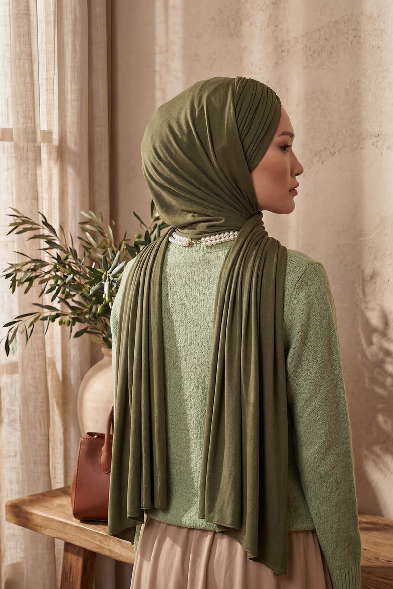 Effortless Instant Cotton Shawl for Women, Instant Cotton Lightweight Hijab Headscarf, Comfortable and Large Women Hijab Shawl,CPS-44
