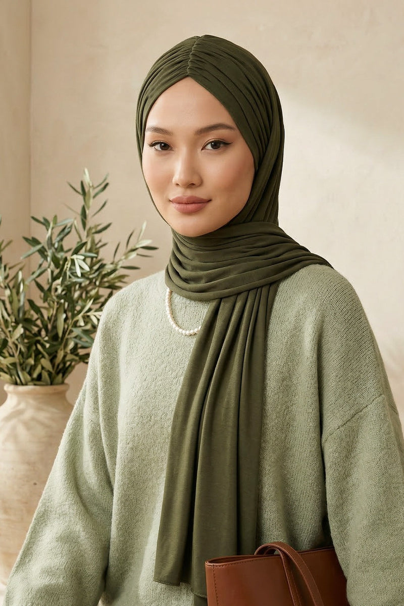 Effortless Instant Cotton Shawl for Women, Instant Cotton Lightweight Hijab Headscarf, Comfortable and Large Women Hijab Shawl,CPS-44