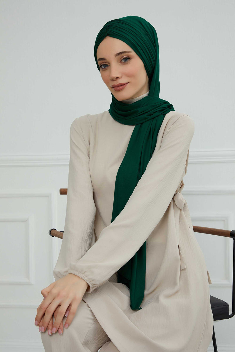 Effortless Instant Cotton Shawl for Women, Instant Cotton Lightweight Hijab Headscarf, Comfortable and Large Women Hijab Shawl,CPS-44