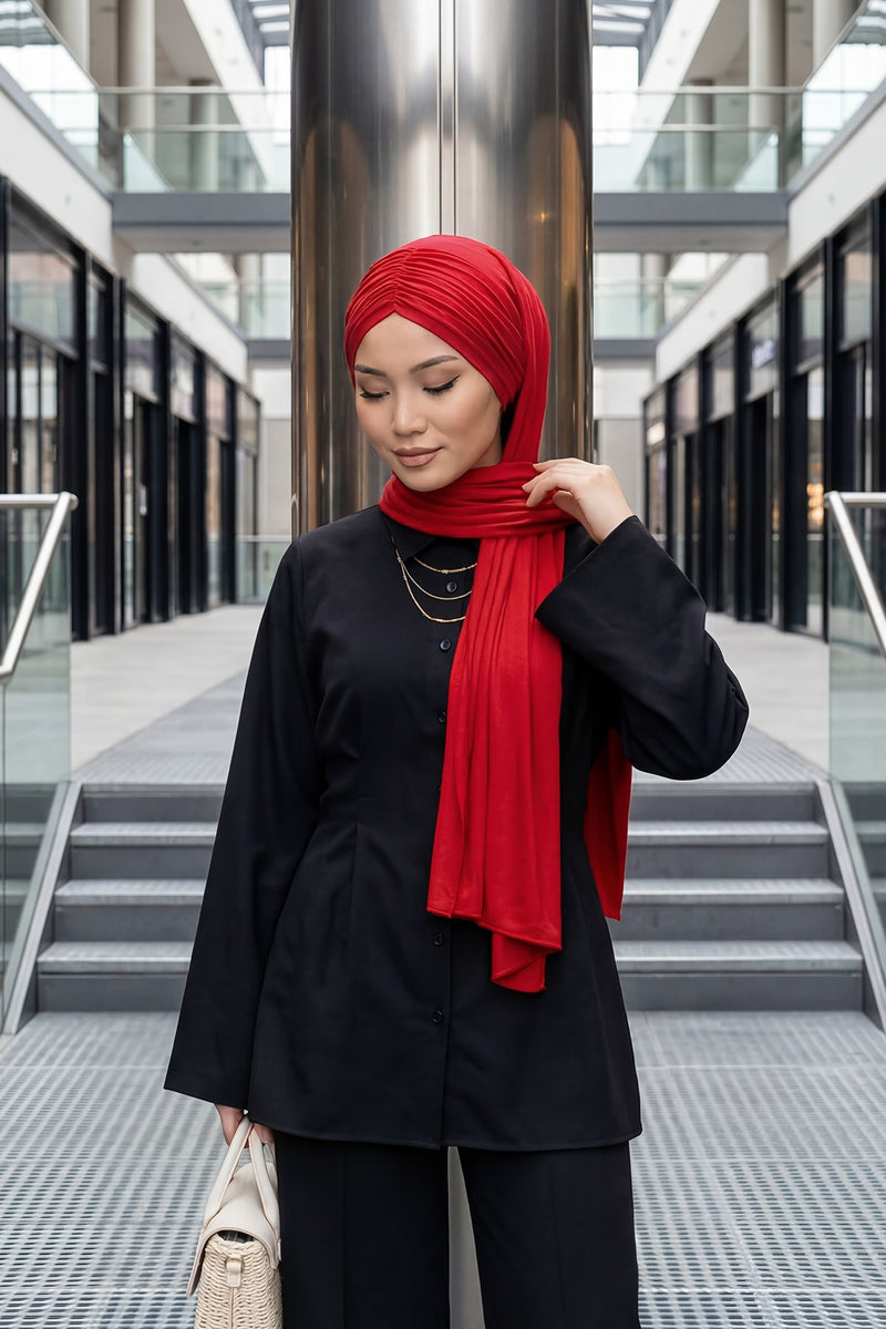 Effortless Instant Cotton Shawl for Women, Instant Cotton Lightweight Hijab Headscarf, Comfortable and Large Women Hijab Shawl,CPS-44