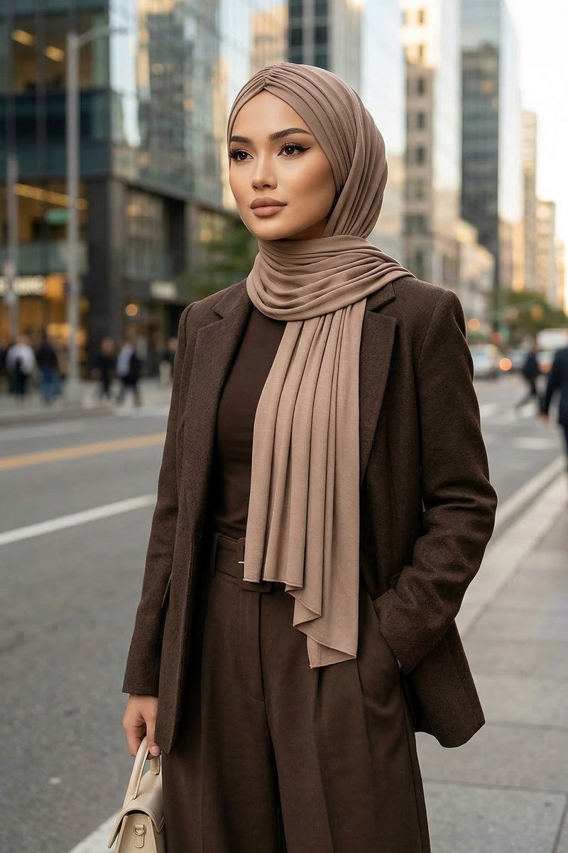Effortless Instant Cotton Shawl for Women, Instant Cotton Lightweight Hijab Headscarf, Comfortable and Large Women Hijab Shawl,CPS-44