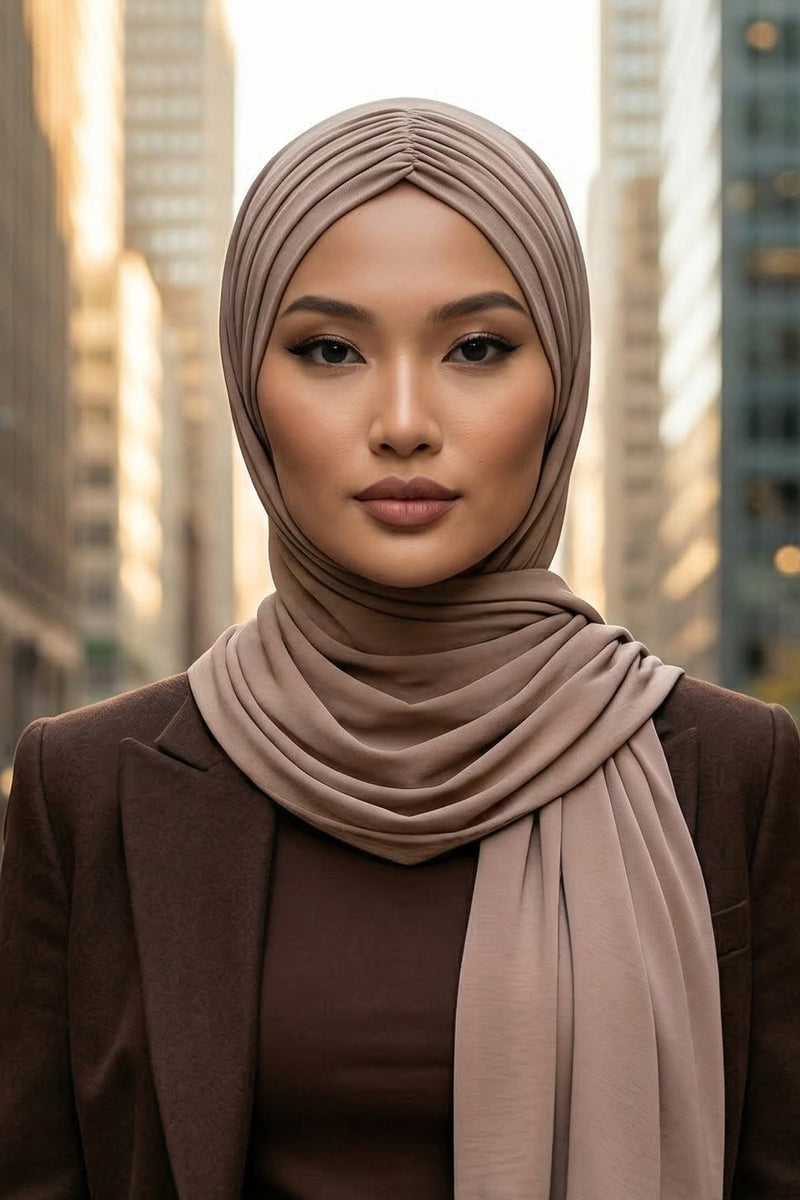 Effortless Instant Cotton Shawl for Women, Instant Cotton Lightweight Hijab Headscarf, Comfortable and Large Women Hijab Shawl,CPS-44