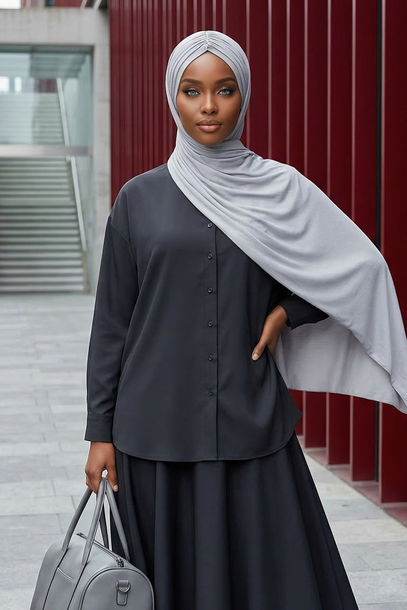 Effortless Instant Cotton Shawl for Women, Instant Cotton Lightweight Hijab Headscarf, Comfortable and Large Women Hijab Shawl,CPS-44