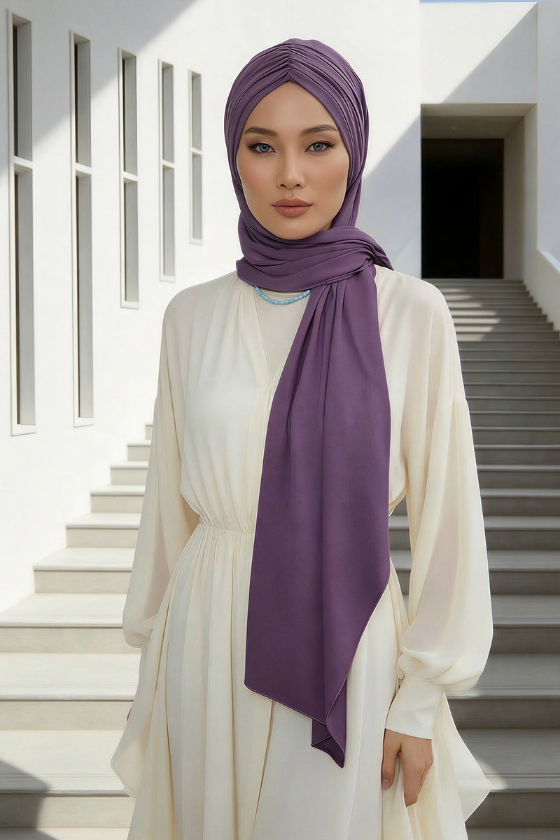 Effortless Instant Cotton Shawl for Women, Instant Cotton Lightweight Hijab Headscarf, Comfortable and Large Women Hijab Shawl,CPS-44