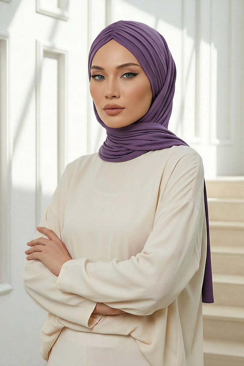 Effortless Instant Cotton Shawl for Women, Instant Cotton Lightweight Hijab Headscarf, Comfortable and Large Women Hijab Shawl,CPS-44