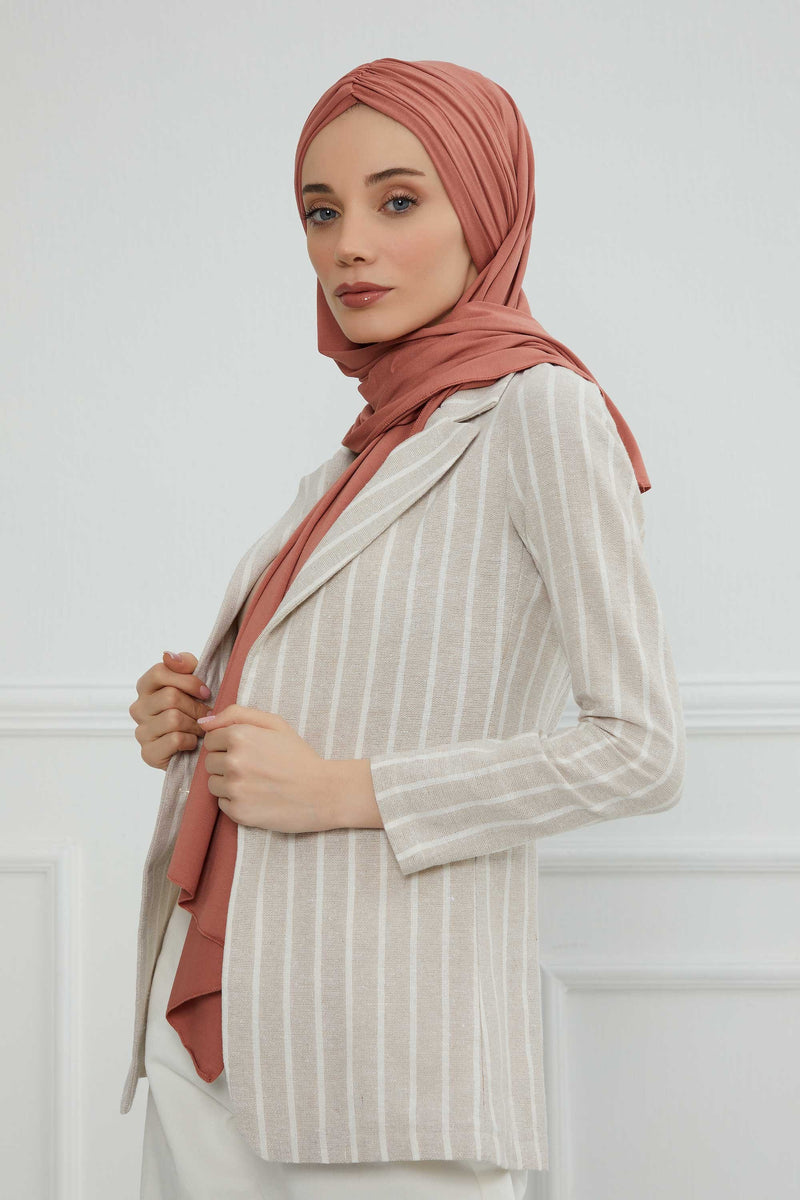 Effortless Instant Cotton Shawl for Women, Instant Cotton Lightweight Hijab Headscarf, Comfortable and Large Women Hijab Shawl,CPS-44
