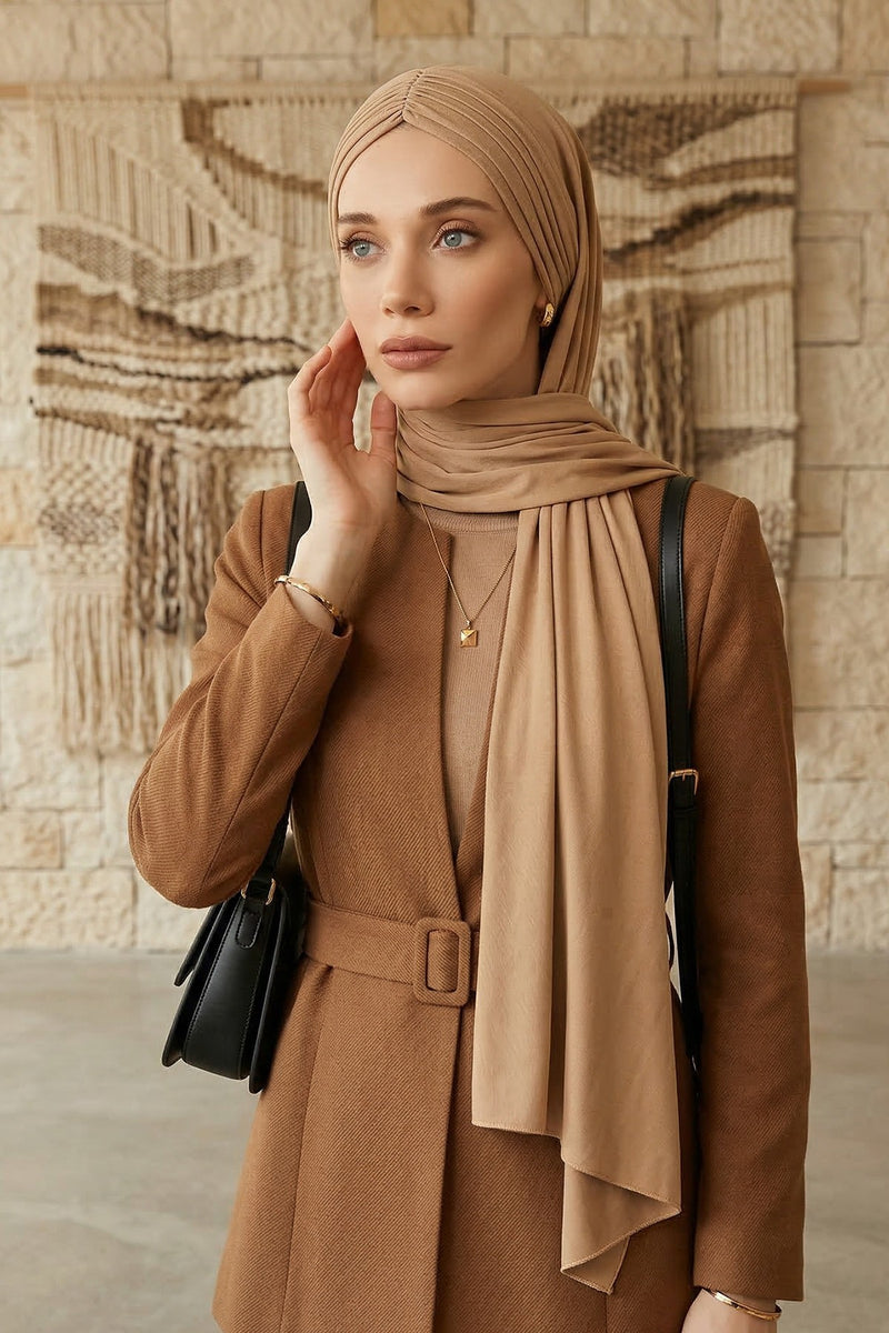Effortless Instant Cotton Shawl for Women, Instant Cotton Lightweight Hijab Headscarf, Comfortable and Large Women Hijab Shawl,CPS-44