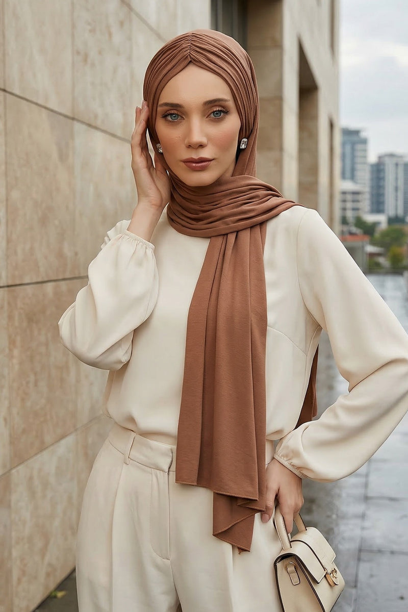 Effortless Instant Cotton Shawl for Women, Instant Cotton Lightweight Hijab Headscarf, Comfortable and Large Women Hijab Shawl,CPS-44