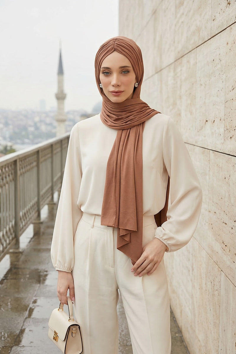 Effortless Instant Cotton Shawl for Women, Instant Cotton Lightweight Hijab Headscarf, Comfortable and Large Women Hijab Shawl,CPS-44